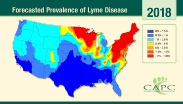 forecast map lyme disease 2018